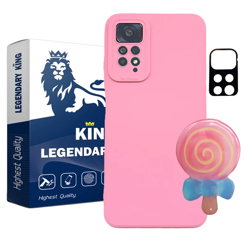 کاور لاین کینگ مدل Redabnabat مناسب برای گوشی موبایل شیائومی Redmi Note 11 Global / Note 11S به همراه پایه نگهدارنده و محافظ لنز
