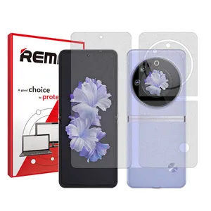 Remax Resistant model matte screen protector suitable for Tecno Phantom V Flip mobile phone along with the back protector