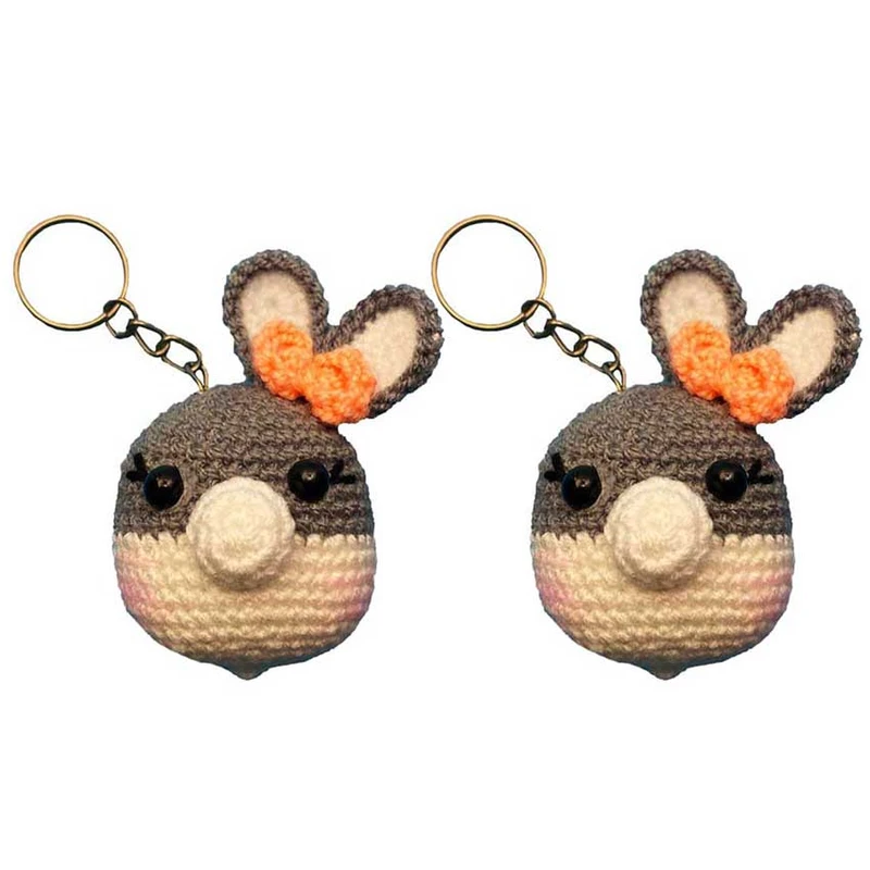 جاکلیدی مدل بافتنی طرح خرگوش بسته 2 عددی