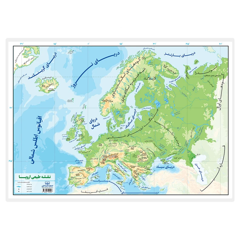  نقشه انتشارات اندیشه کهن مدل اروپا کد A3-T03