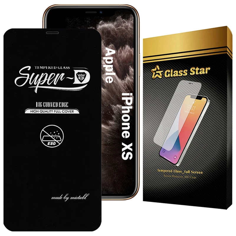 محافظ صفحه نمایش گلس استار مدل SUPERDNS مناسب برای گوشی موبایل اپل iPhone XS