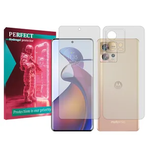 Perfect transparent screen protector suitable for Motorola Edge 30 Fusion Mobile phone with back protector