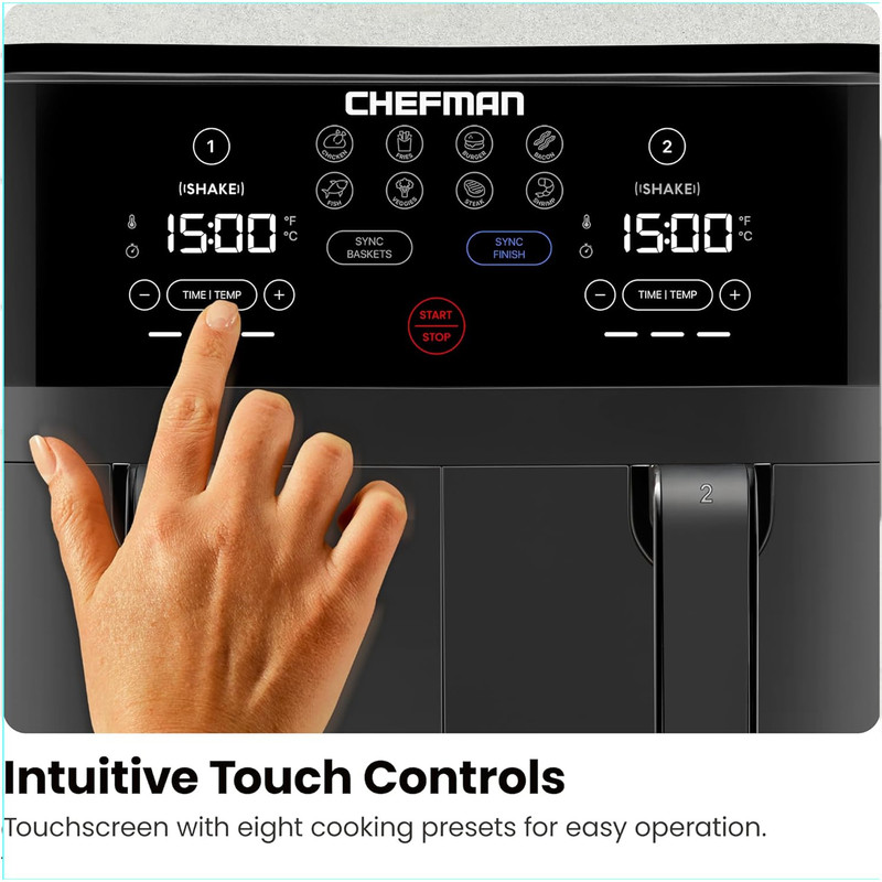 هواپز چفمن مدل TurboFry Touch Dual Air Fryer هواپز چفمن مدل TurboFry Touch Dual Air Fryer