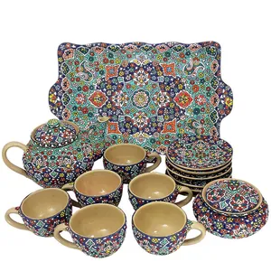 سرویس چایخوری 17 پارچه میناکاری کد arf-9 