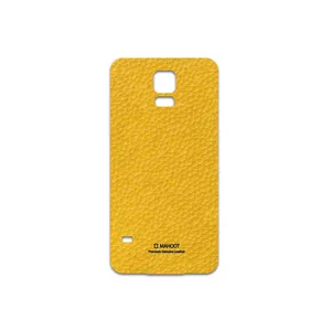MAHOOT Mustard-Leather Cover Sticker for Samsung Galaxy S5