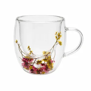 لیوان مدل دوجداره گلدار 45