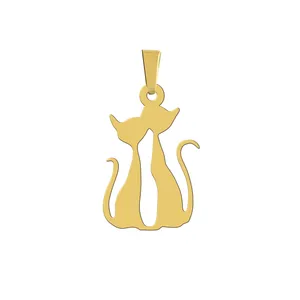 آویز گردنبند هایکا مدل گربه کد a.h 235