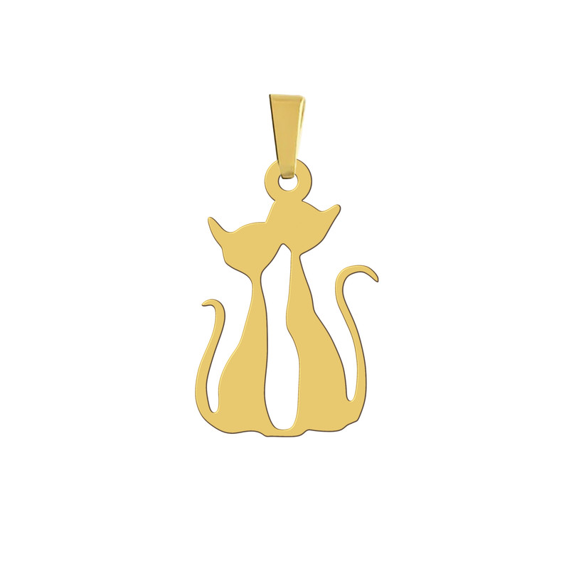 آویز گردنبند هایکا مدل گربه کد a.h 235