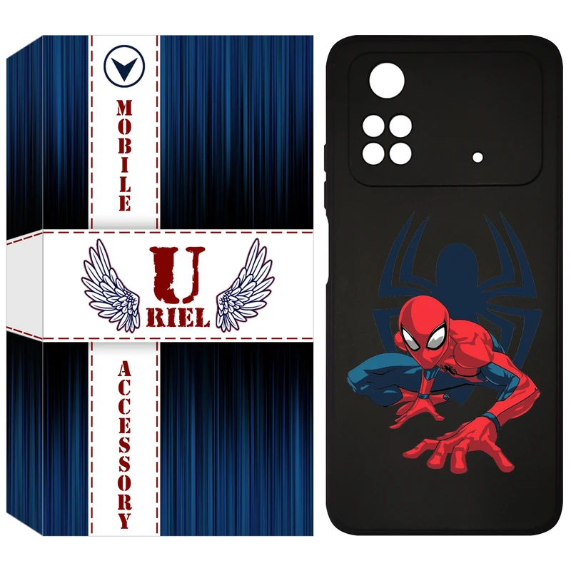 کاور یوریل قاب مدل KSH کد 75 طرح اسپایدرمن مناسب برای گوشی موبایل شیائومی Poco M4 Pro 4G