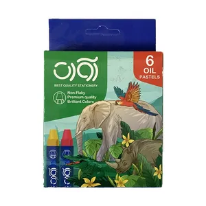 مداد شمعی 6 رنگ آوات مدل جنگل