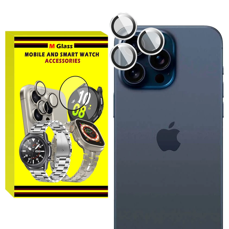 محافظ لنز دوربین ام‌گلس مدل RNG MTL MG مناسب برای گوشی موبایل اپل iPhone 12 Pro Max