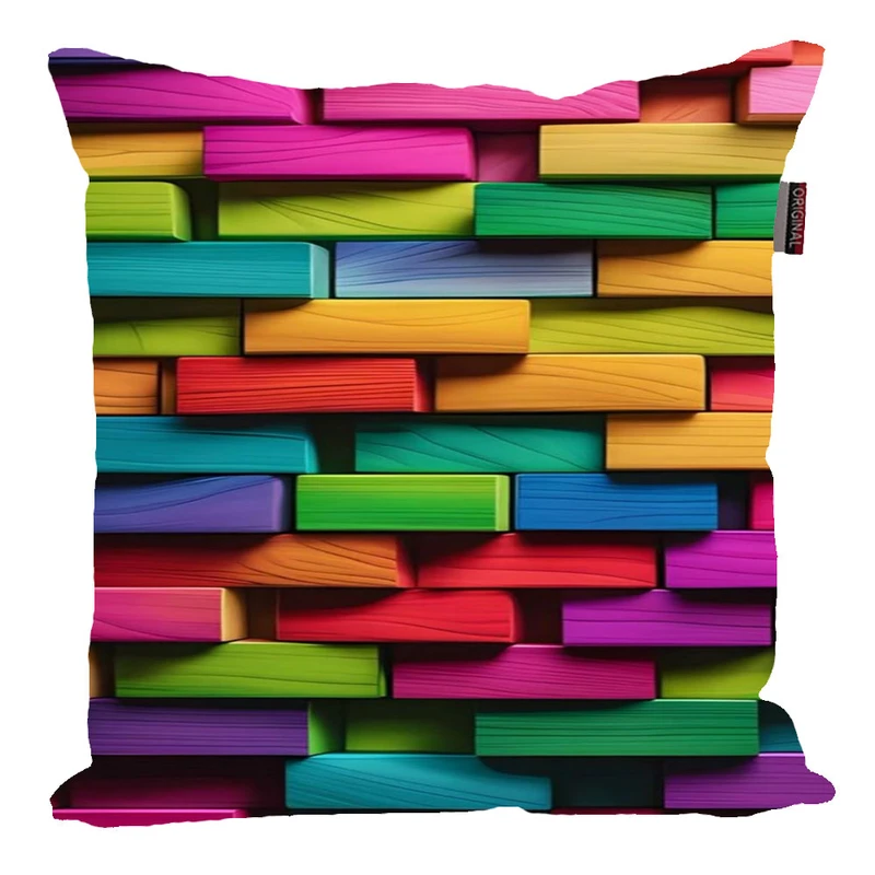 کوسن پاد آفرین مدل فانتزی طرح آجر رنگی کد p994