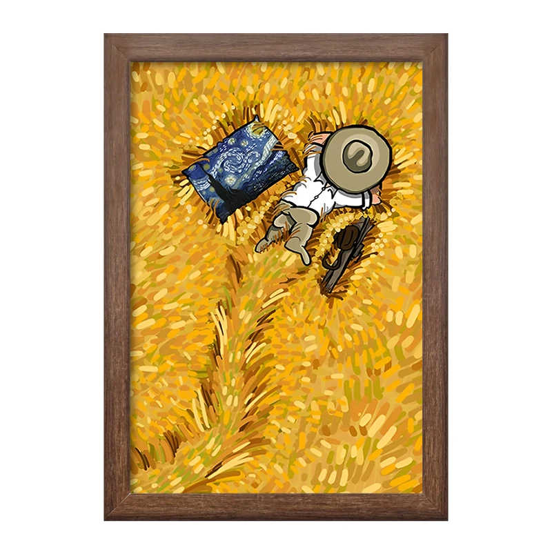 تابلو خندالو طرح ونسان ونگوگ کد F3926