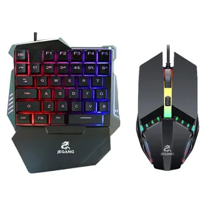 JEQANG JK-913 Gaming Keyboard With Mouse, Membrane Switch, Full-Size, LED RGB Lighting