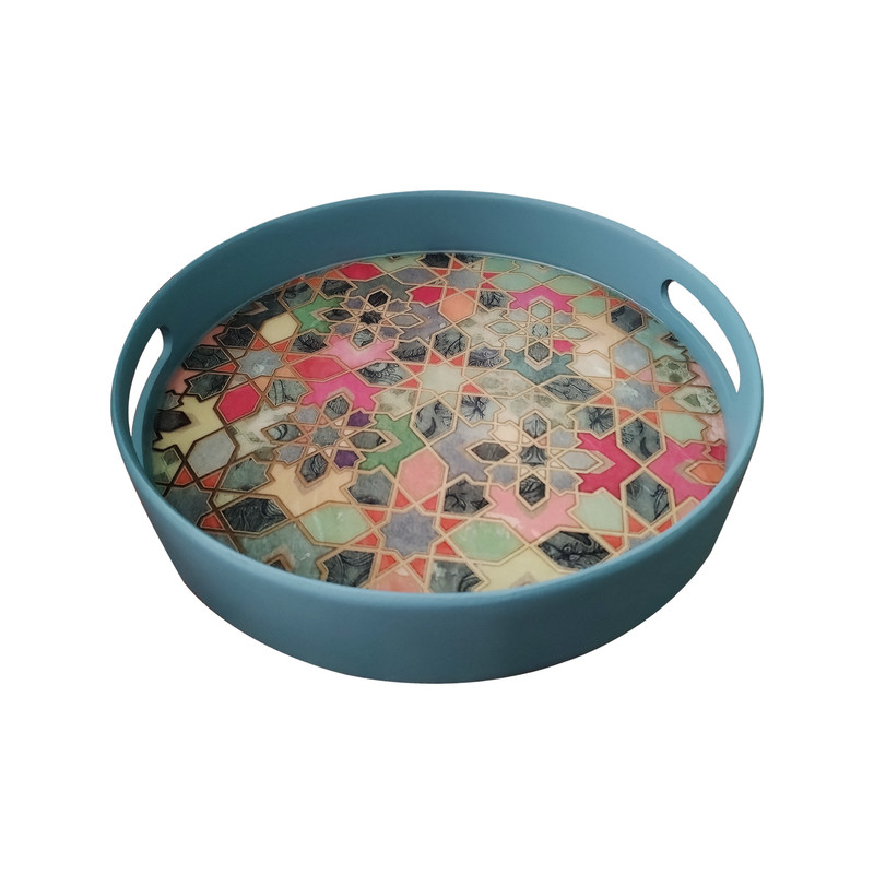 سینی دسته دار مدل ترنگ سایز 29*29 سانتی متر