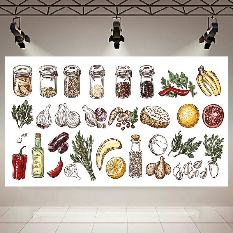 پوستر طرح مخمل مدل میوه سبزیجات کد AR302635