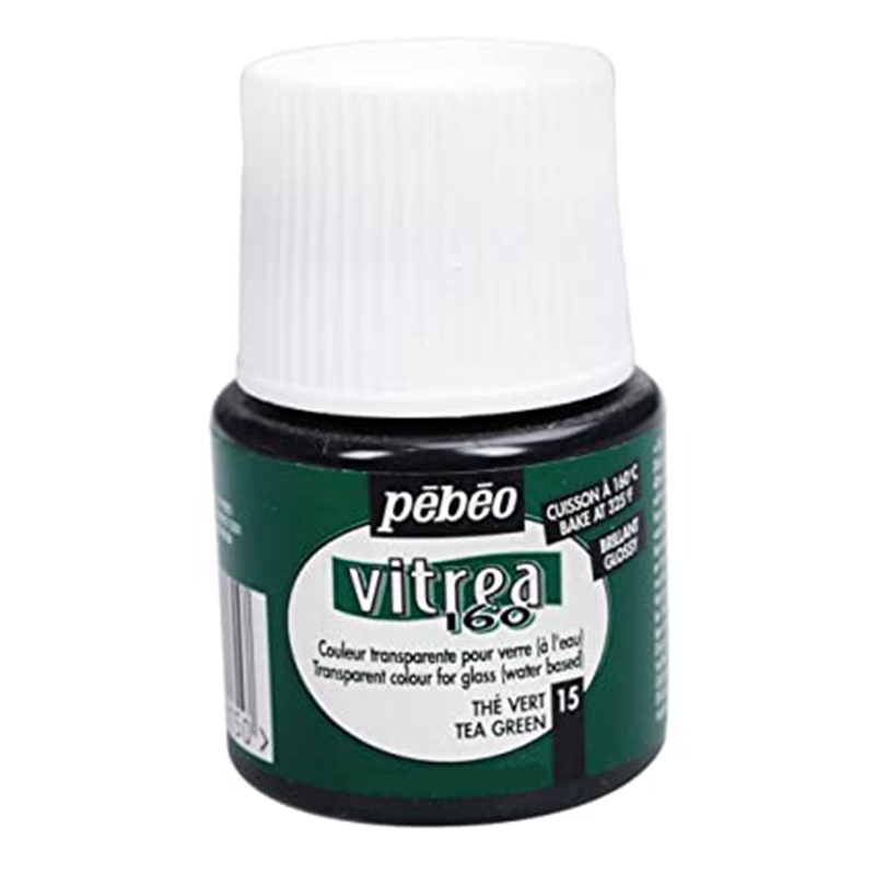 رنگ شیشه پ ب او مدل Vitrea 160 Tea 15 حجم 45 میلی لیتر