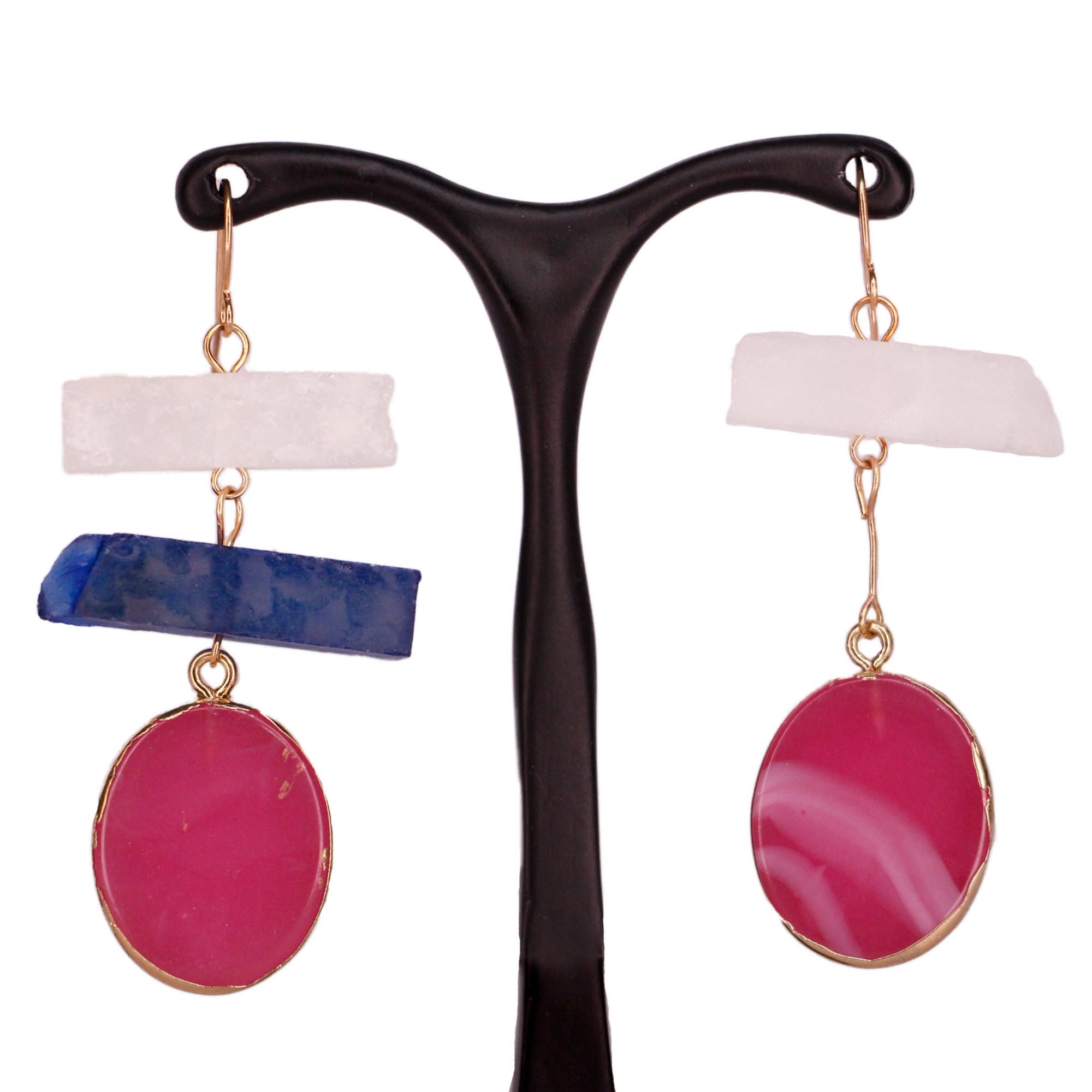 گوشواره زنانه مدل سنگ نمک کد 89001