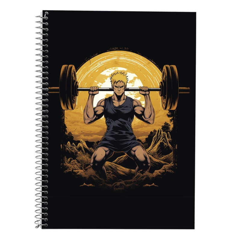 دفتر زبان 50 برگ مدوپد مدل دوخط طرح Naroto کد DF11258