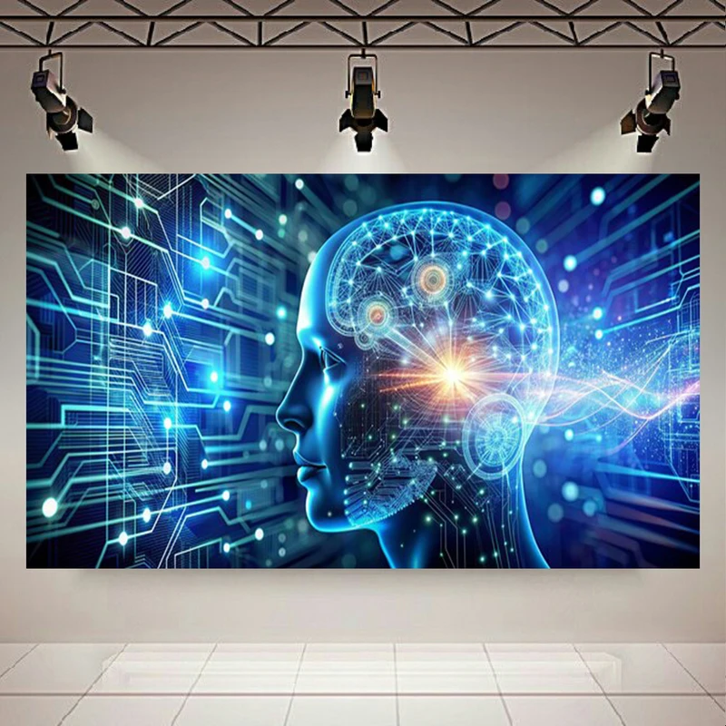  پوستر طرح مخمل مغز هوشمند مدل داده و اطلاعات کد AR304133