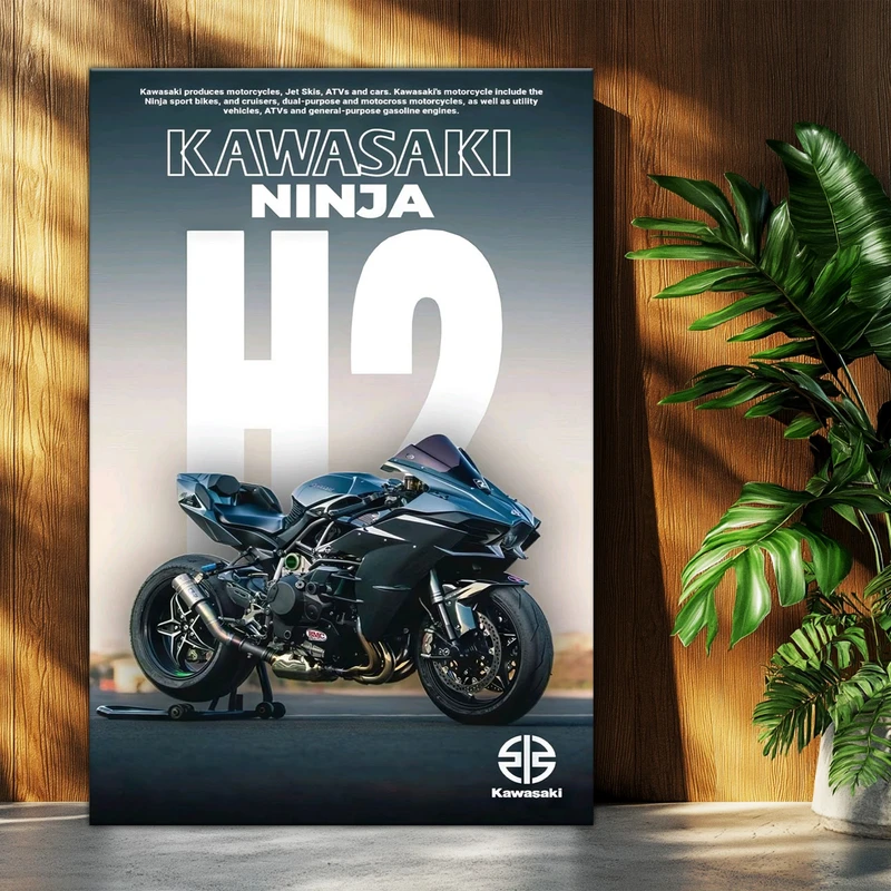 تابلو شاسی بکلیت طرح موتور سنگین نینجا کاوازاکی NINJA KAWASAKI H2R مدل T-po1605