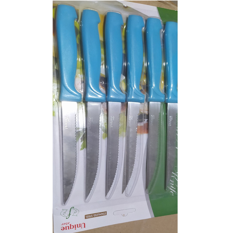 چاقو آشپزخانه مدل اره کد 1369n6 بسته شش عددی