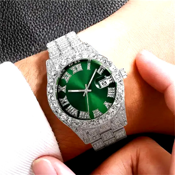 ساعت مچی عقربه‌ای مردانه مدل فول نگین کد date-n-s1