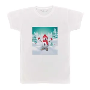 تی شرت بچگانه پرمانه طرح آدم برفی کد pmt.4265