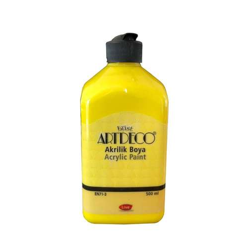 رنگ چوب پوششی زرد اکرلیک ارتدکو مدل AF65 حجم 500 میلی لیتر