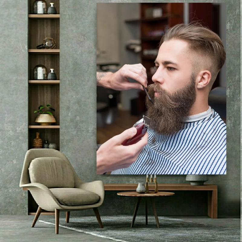 پوستر دیواری طرح آرایشگاه مردانه مدل شاین کد FP10302