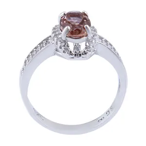 انگشتر نقره زنانه بازرگانی میلادی مدل  الکساندریت تراش جواهری کد AWR_1196