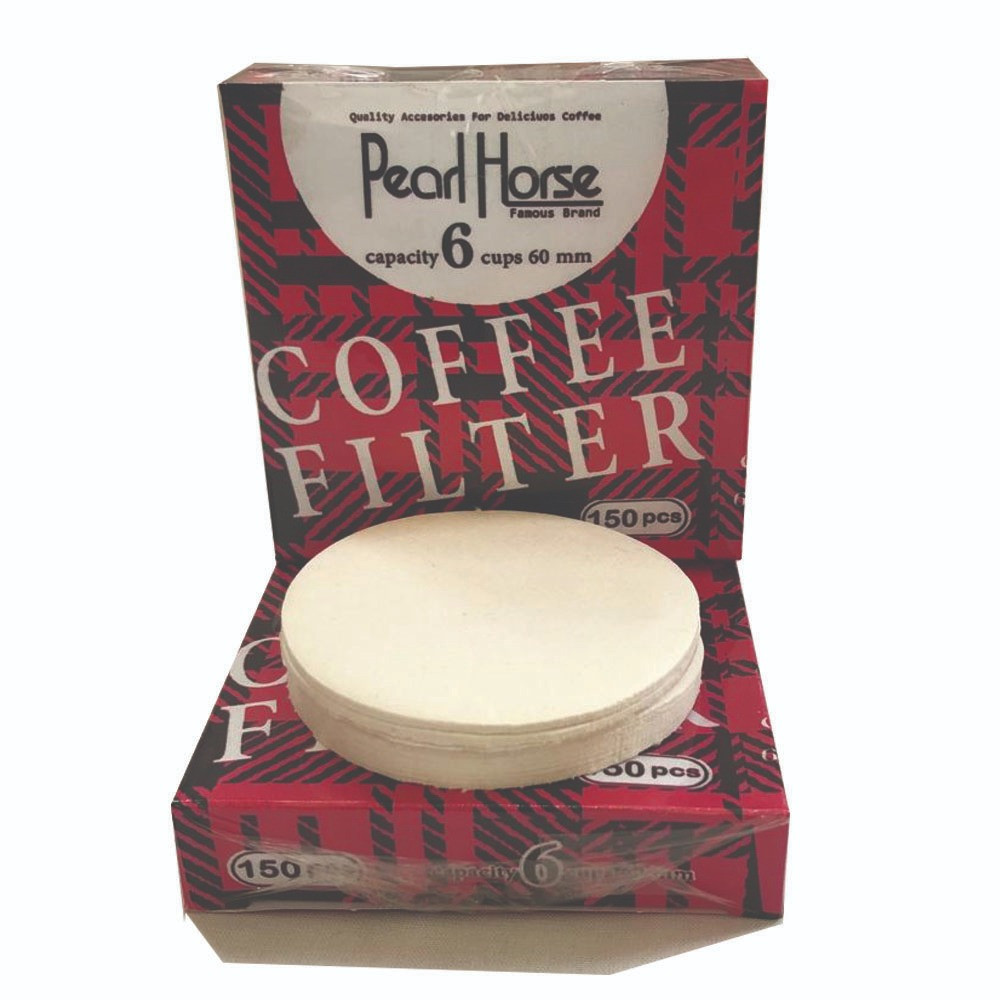 فیلتر قهوه پرل هورس مدل دایره ای 6 cup  بسته 150 عددی