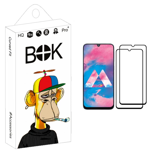 محافظ صفحه نمایش بوک مدل +HD مناسب برای گوشی موبایل سامسونگ Galaxy M30 بسته دو عددی