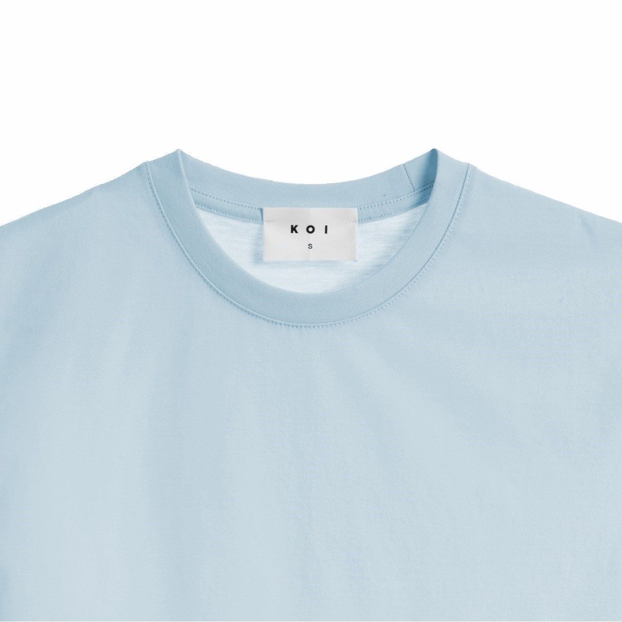 تی شرت آستین کوتاه زنانه کوی مدل رگولار هی گرل کد 444 رنگ آبی -  - 2