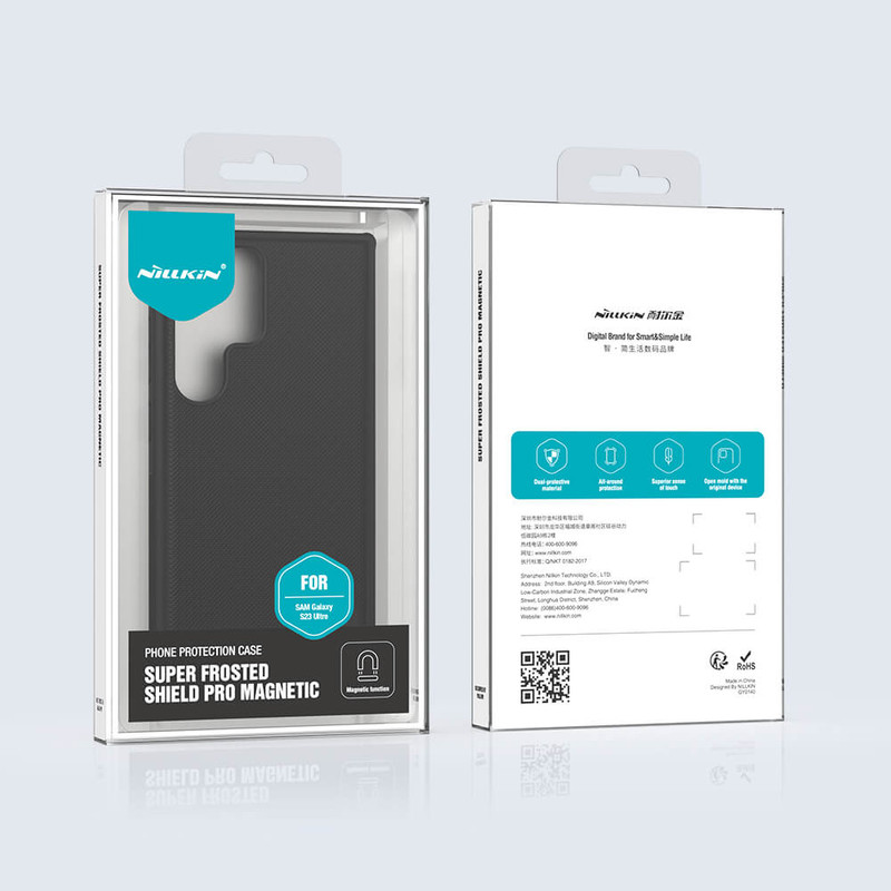 کاور نیلکین مدل Super Frosted Shield Pro Magnetic مناسب برای گوشی موبایل سامسونگ Galaxy S23 Ultra