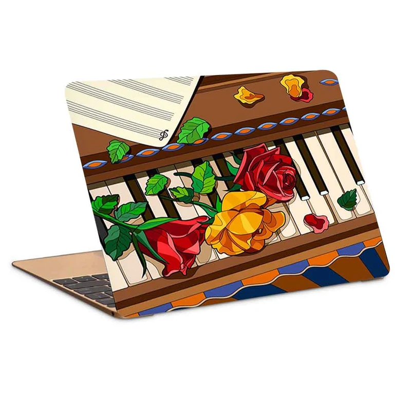 استیکر لپ تاپ طرح صفحه کلید پیانو مدل P-246 مناسب برای لپ تاپ 15.6 اینچ 