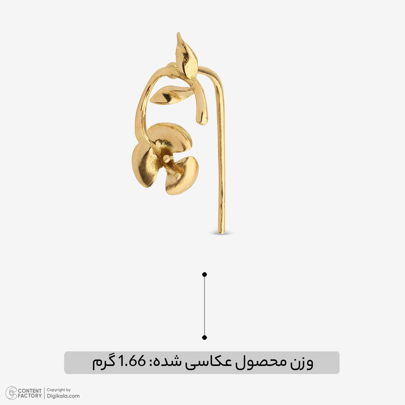 گوشواره عصایی طلا 18 عیار زنانه جواهری راز مدل 2412-23 - 6