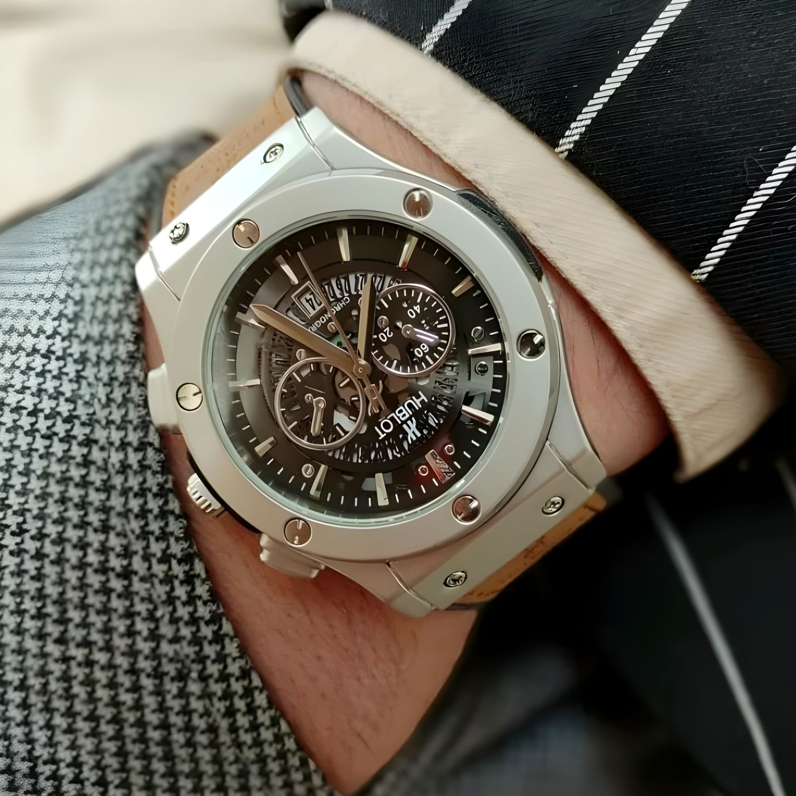 ساعت مچی عقربهای مردانه مدل تک موتوره بیگ بنگ تقویم دار - - 2