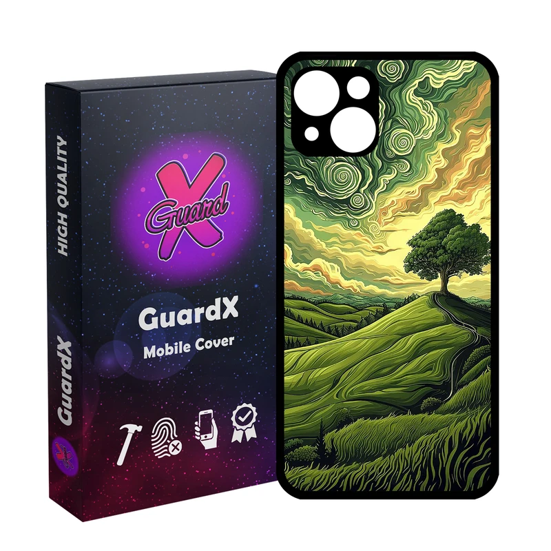 کاور گارد ایکس طرح دشت سبز مدل Glass10790 مناسب برای گوشی موبایل اپل iPhone 13
