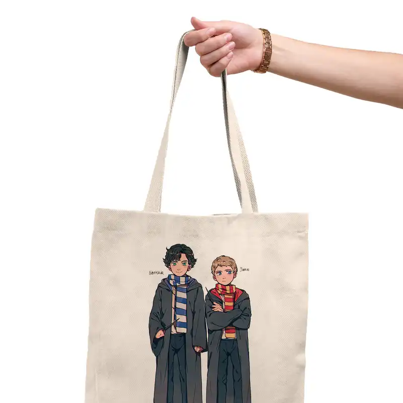 ساک خرید ترمه طراحان ایده مدل شرلوک هلمز و همکار قهرمان کد cfp1596 - S