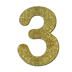 استیکر چوبی کودک مدل اعداد لاتین  کد MDF-T-3