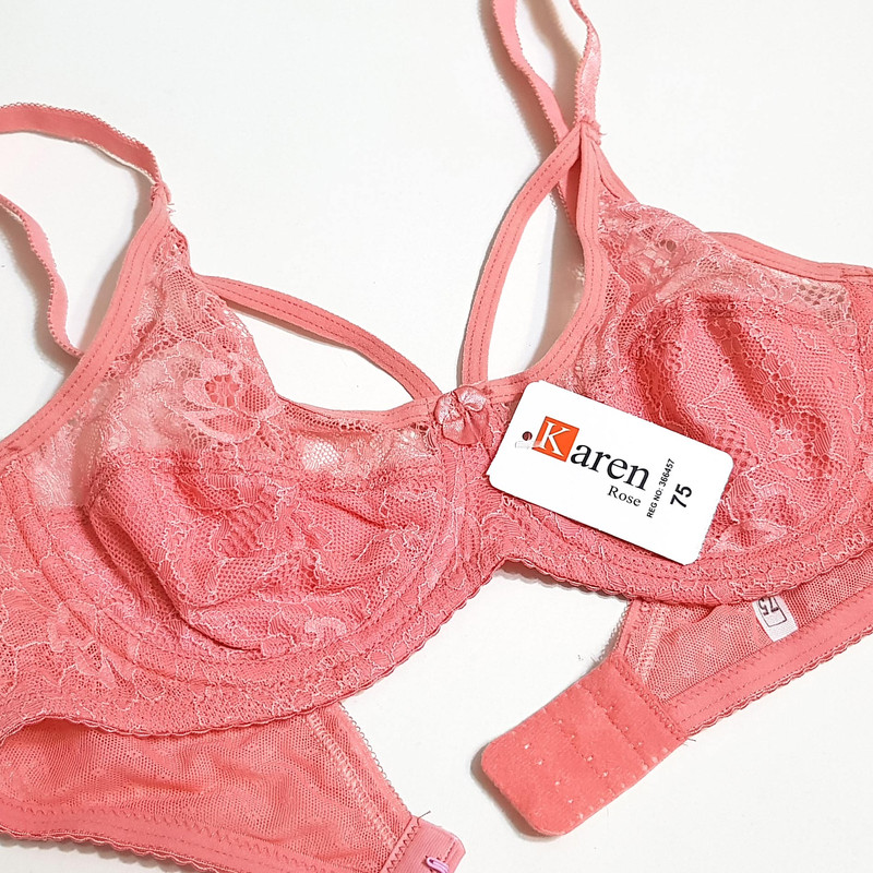 ست شورت و سوتین زنانه کارنا رز مدل فنردار هارنس کد 4862-2023 رنگ صورتی