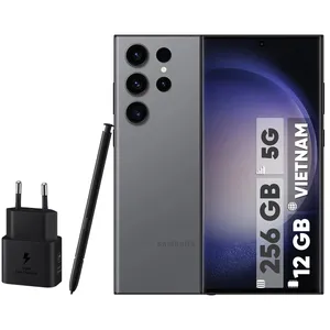 گوشی موبایل سامسونگ مدل Galaxy S23 Ultra دو سیم کارت ظرفیت 256 گیگابایت و رم 12 گیگابایت به همراه شارژر 25 وات سامسونگ - ویتنام 