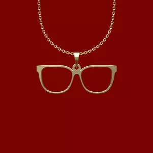 گردنبند طلا 18 عیار زنانه مدوپد مدل عینک کد Q2-1-1191
