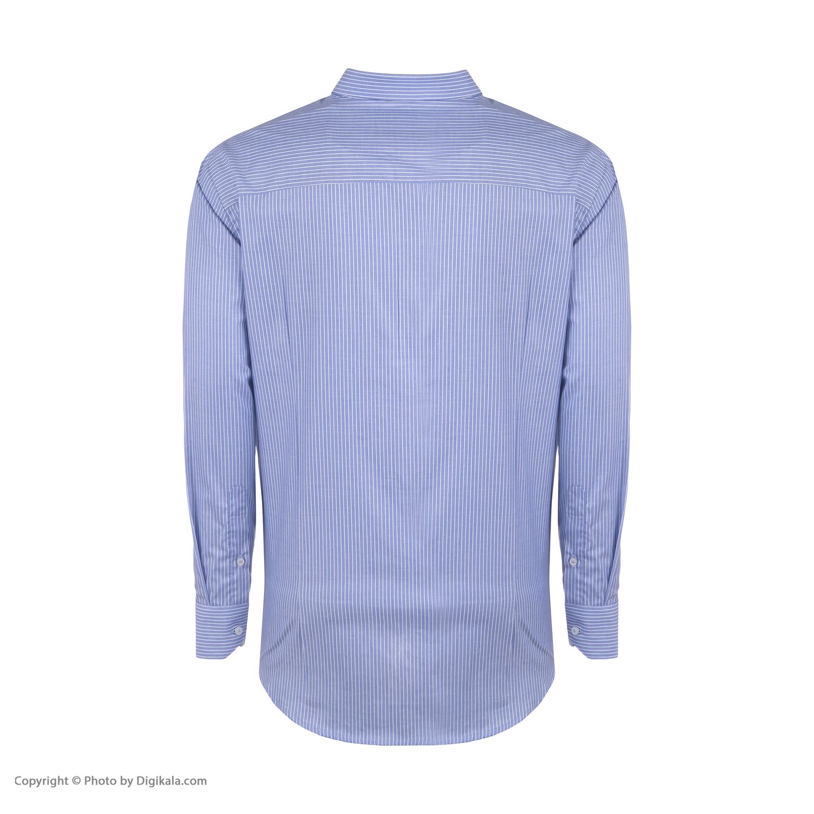پیراهن آستین بلند مردانه ایکات مدل PST1152333 رنگ آبی -  - 3