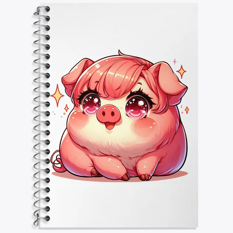 دفتر لغت 50 برگ خندالو طرح خوک کیوت کد N1129