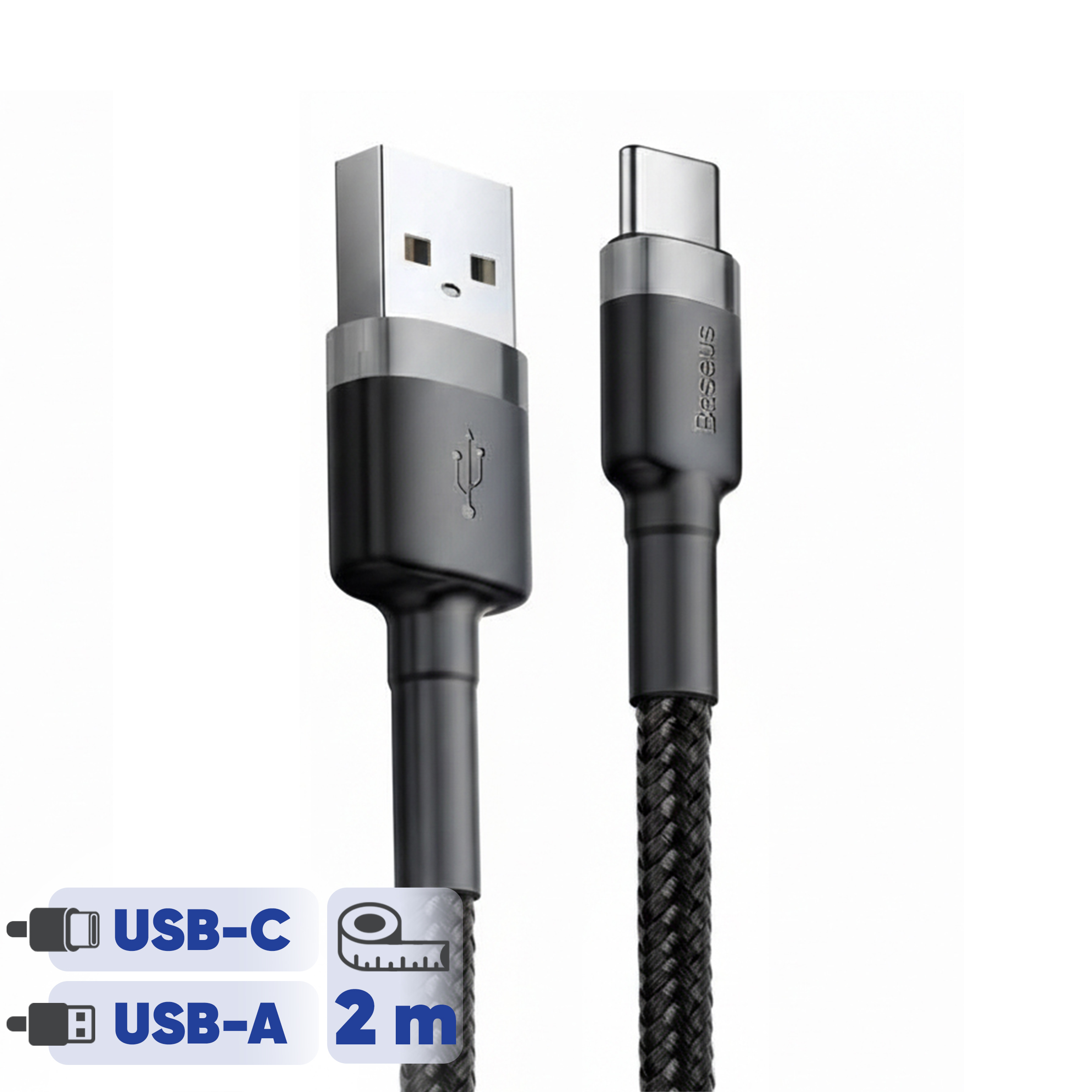 کابل تبدیل USB به USB-C باسئوس مدل CATKLF-CG1 Cafule طول 2 متر
