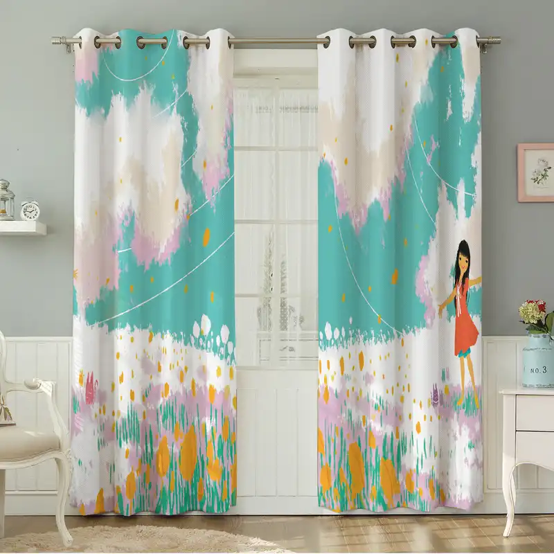 پرده نیروانا طرح کودک مدل مخمل کد 8564 سایز 140×280 سانتی متر