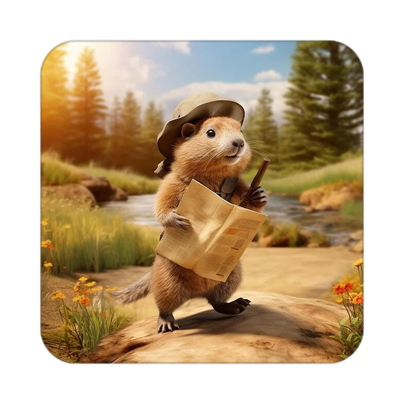 زیر لیوانی کاکتی طرح حیوانات کارتونی مدل mp27393