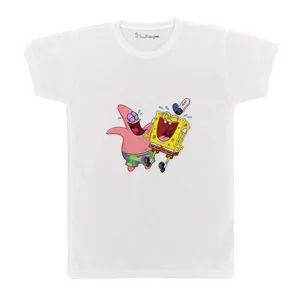 تی شرت بچگانه پرمانه طرح باب اسفنجی کد pmt.1162